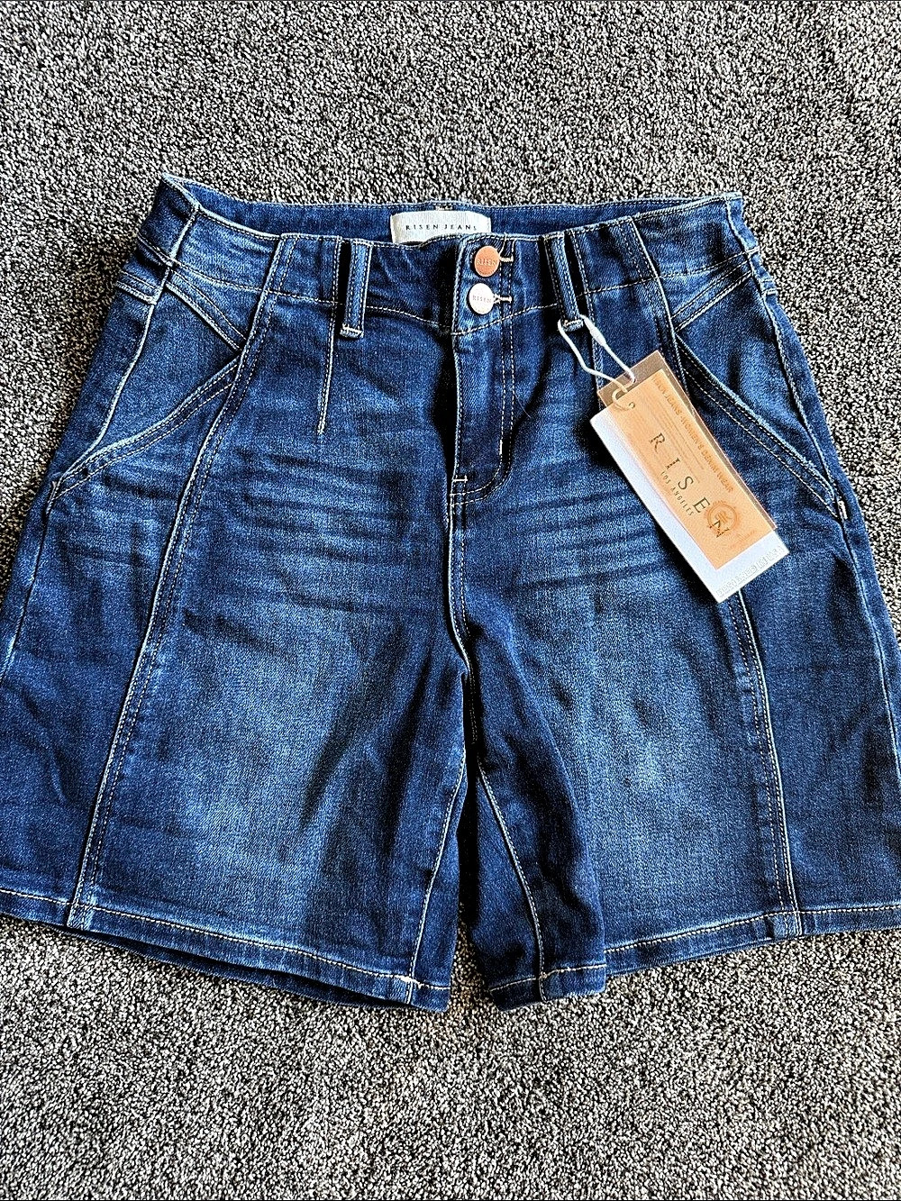 Risen Jeans Denim Jean Shorts in Blue Size Medium NWT